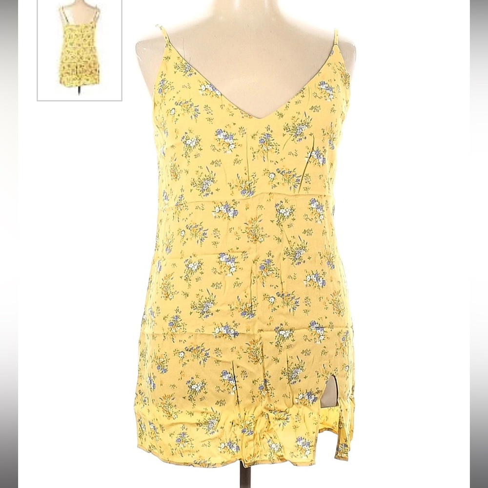 Reformation Yellow Slip Dress